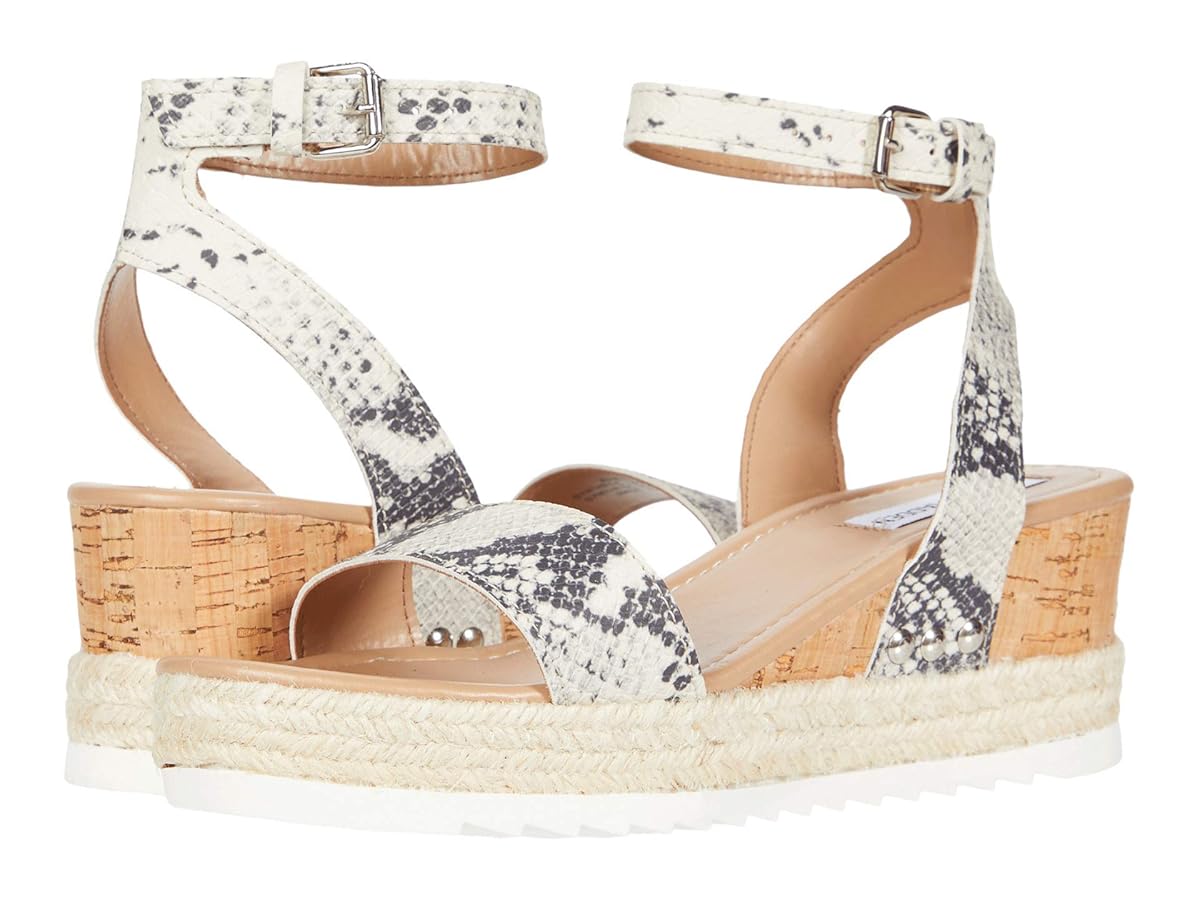 Amazon.com | Steve Madden Jewell Wedge Sandal Snake 8 M