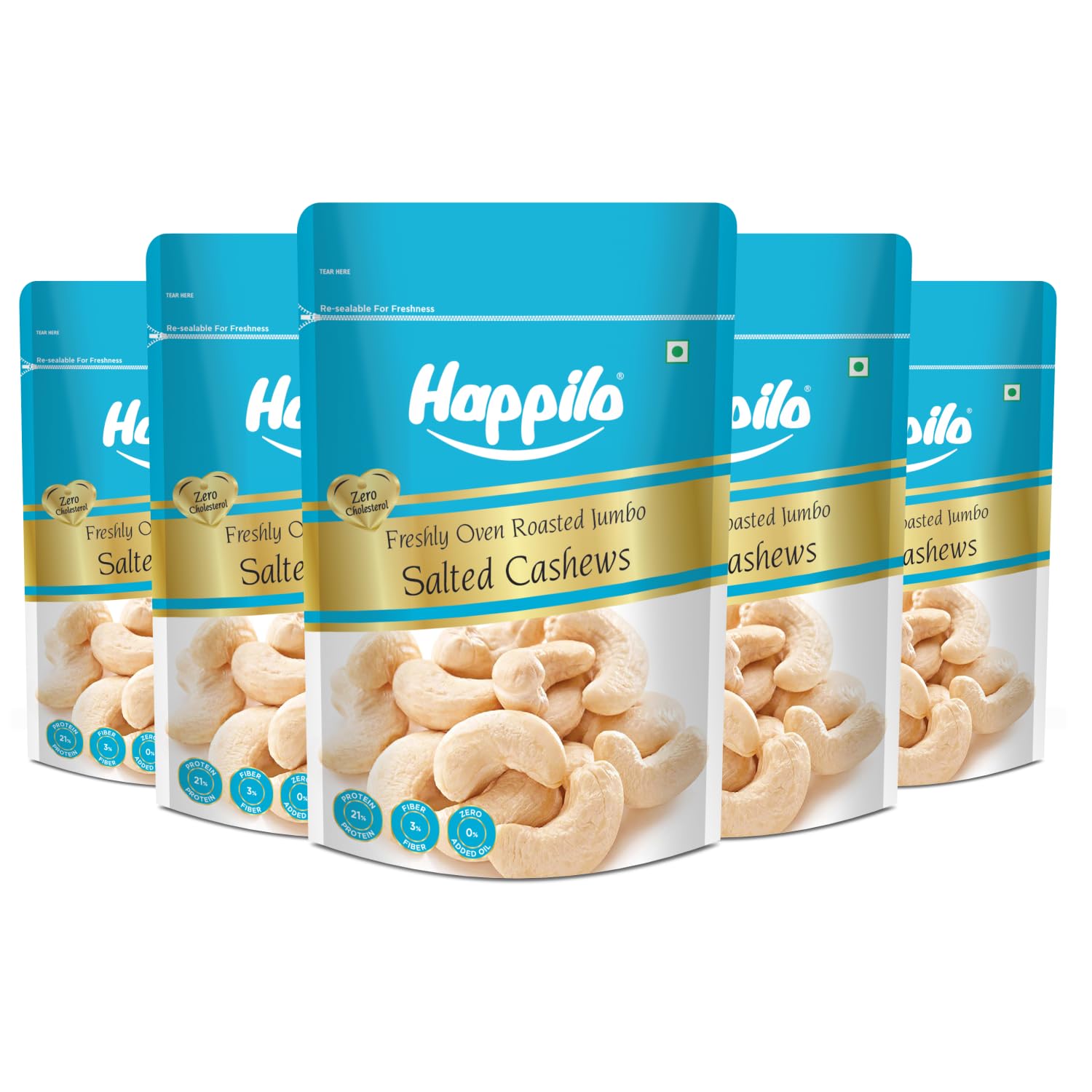 Happilo Premium Toasted & Lightly Salted Cashews, 200 g, Pack of 5 (B077FW2QFH) Amazon Price History, Amazon Price Tracker