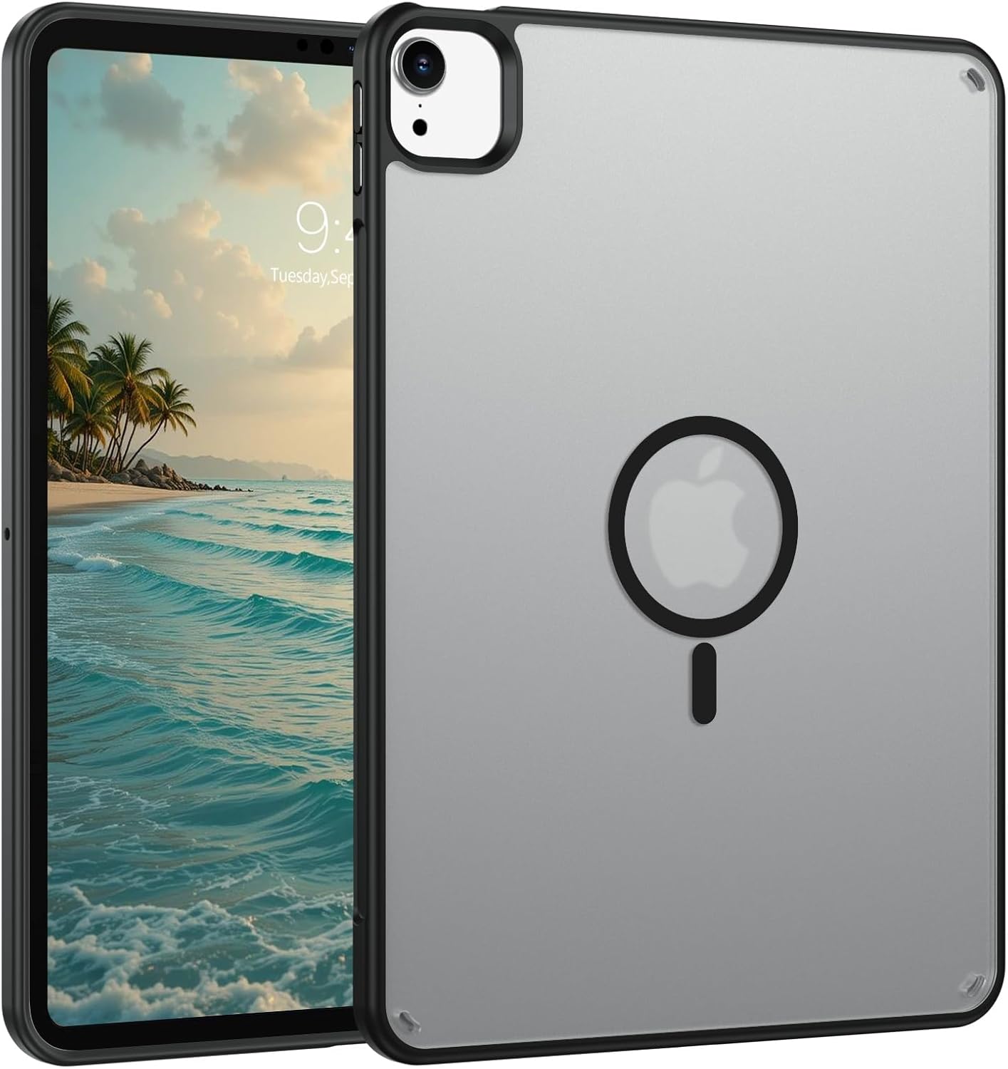 BENTOBEN for iPad Air 11 Inch Case M3/M2 (2025/2024), iPad Air 7th/6th Gen Magnetic Case,Translucent Matte Shockproof Protective Tablet Cover for iPad Air 5th/4th Generation 10.9" 2022/2020, Black