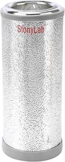 stonylab Dewar Flask, Cylindrical Form Borosilicate Glass Dewar Flask with Aluminum Base, 210mm Interior Depth and 70mm Interior Diameter for Laboratory, 665ml