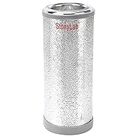 Vista 1 de stonylab Dewar - Frasco de vidrio de borosilicato de forma cilíndrica con base de aluminio, 8.268 in de profundidad interior y 2.756 in de diámetro
