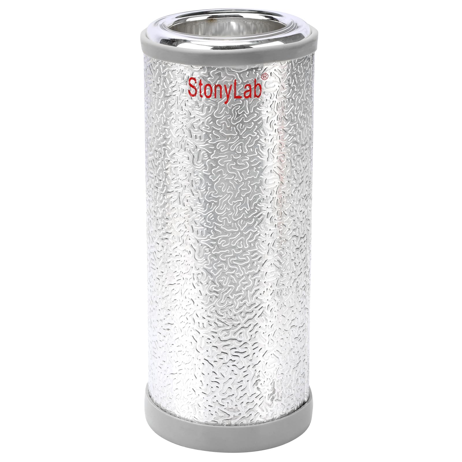 stonylab Frascos Dewar, Matraz Dewar de Vidrio Borosilicato de Forma Cilíndrica con Basa de Aluminio, Dewar Flask Profundidad Interior de 210 mm y Diámetro Interior de 70 mm para Laboratorio - 665 ml