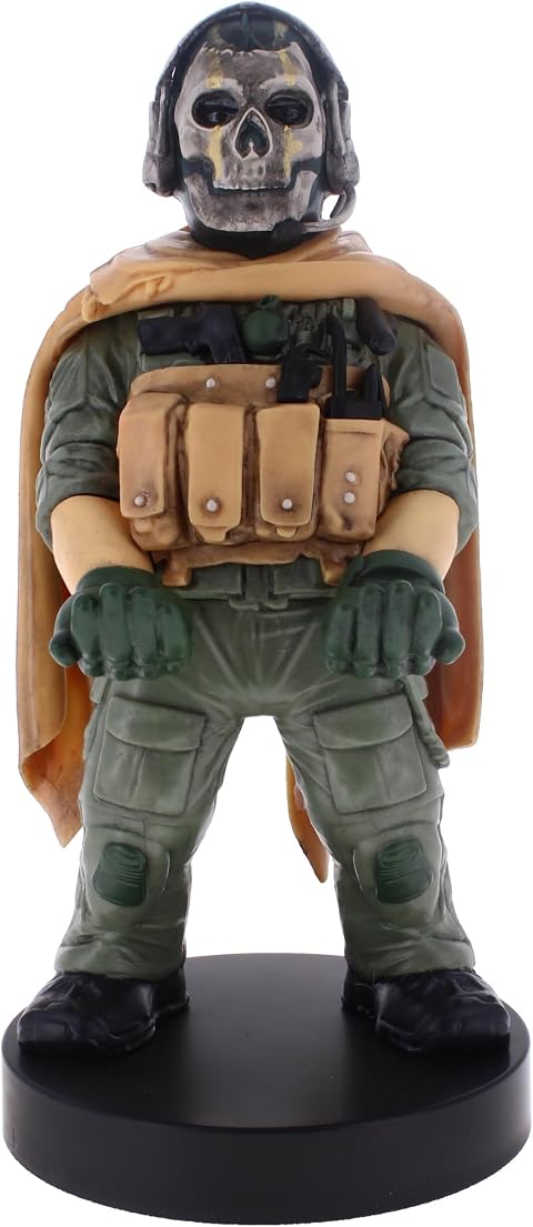 Cableguys Call of Duty Ghost Warzone Soporte Mando y Movil - Figuras Soporte para movil y Mando, Compatible con Xbox, PlayStation y la mayoría de mandos estándar, Accesorios Escritorio Gaming