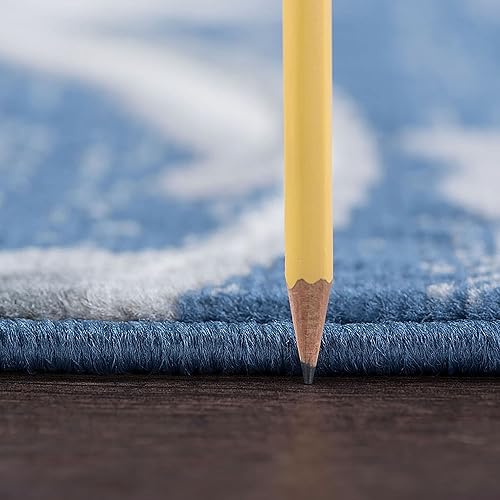 Miniatura 3 de Alfombra redonda moderna azul marino de 8 pies  Alfombra de área  Alfombra interior para sala de estar, comedor, alfombra de dormitorio, alfombra de