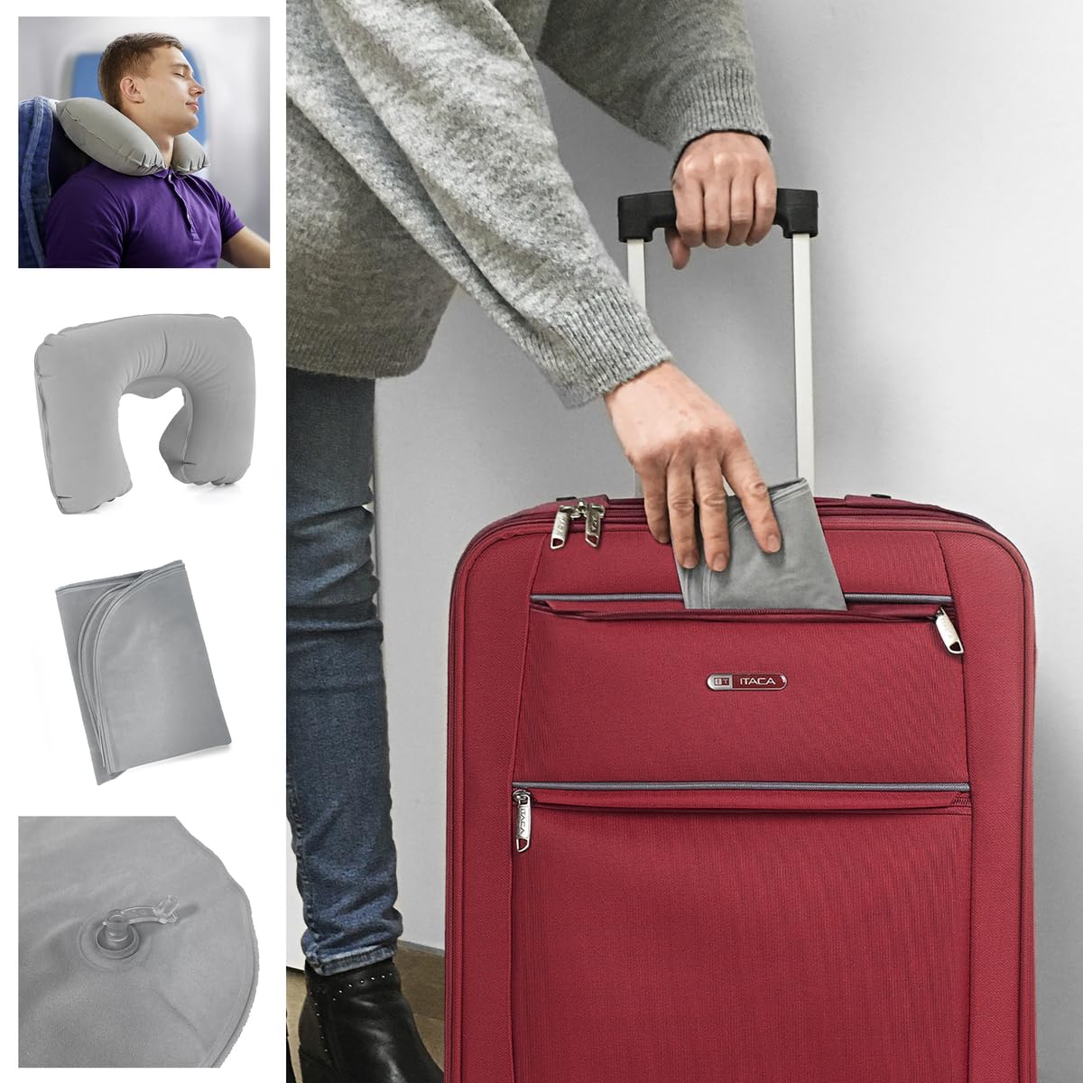 Maletas De Viaje Cabina 55X40X20 Material EVA ligero, Trolley Con Ruedas Ma
