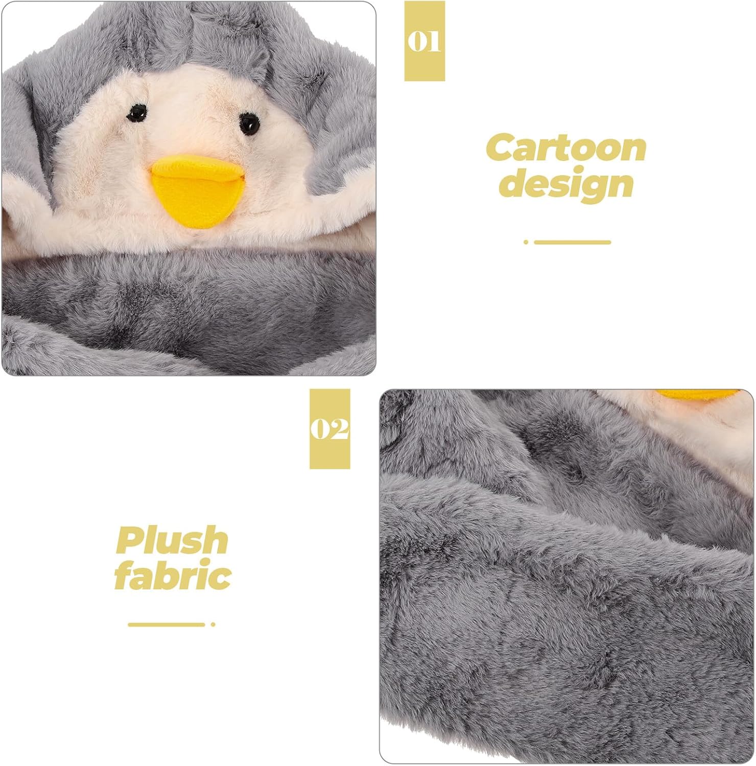 Winter Hat and Scarf Set for Beanie Cap with Fleece Lining Thick Plush Ear Protection Warm Accessories for Autumn and Winter Grey