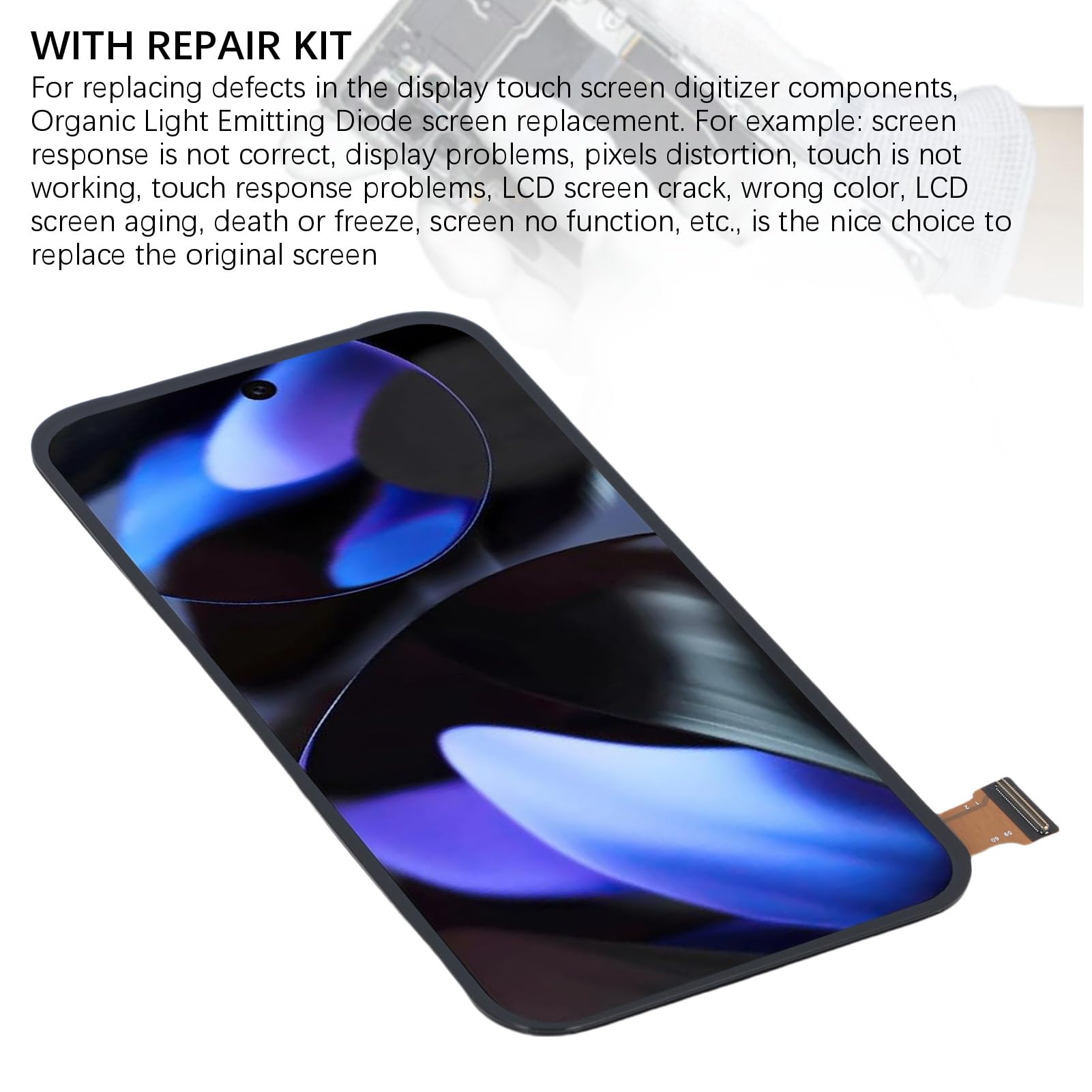 aqxreight Wyświetlacz LCD 3D Touch Digitizer Zamiennik dla G2YBB GUR25 G1B60 Telefon Komórkowy 6 3-calowy Ekran Organiczna Dioda Elektroluminescencyjna Wyświetlacz Diodowy Digitala LCD 3D Touch