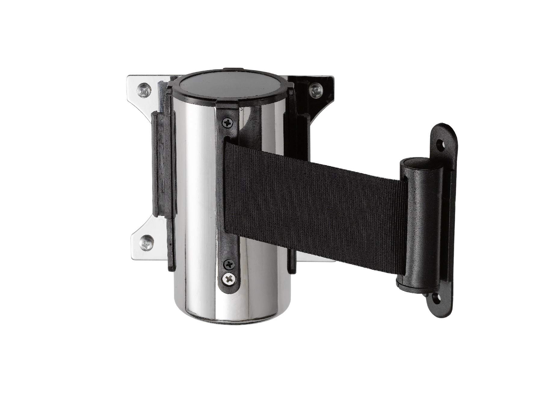 Saro 399-2000 PW2 S Wandhalterung für Personenleitsystem (Schwarz, automatische Gurtaufwicklung)