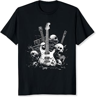 Men's Vintage Y2K Rock Band Shirt for Men Skull Punk Metal Graphic Tee