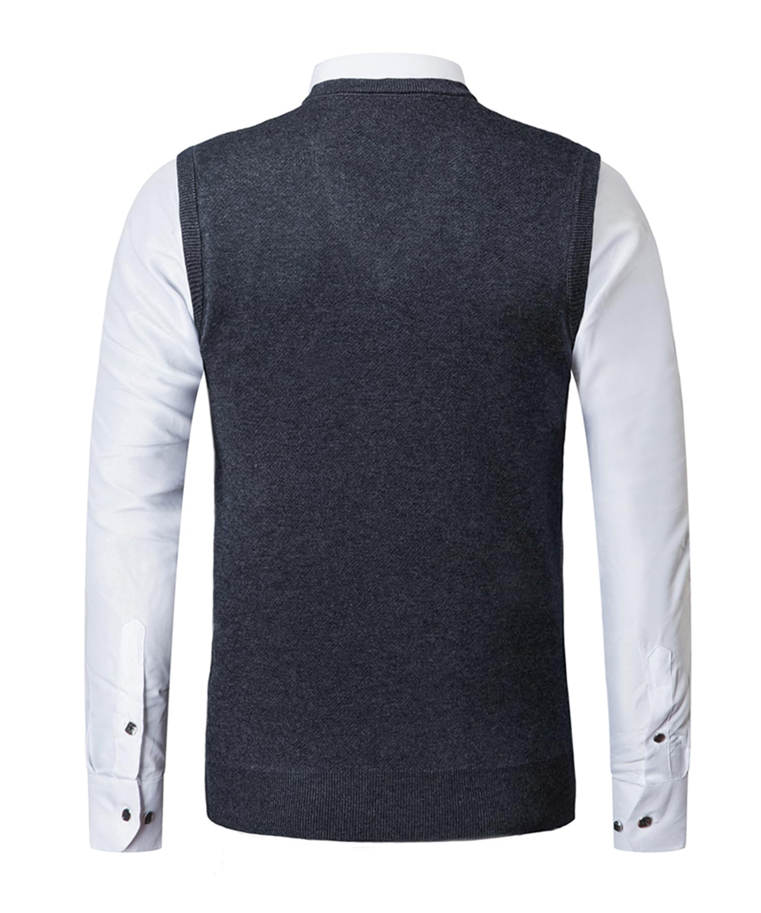 Suéter Chaleco para Hombre Jersey sin Mangas con Cuello en V Lana Cómodo Cárdigan De Punto Otoño Invierno Hidalgo Prendas de Punto Esencial Jersey Chaqueta Pullover