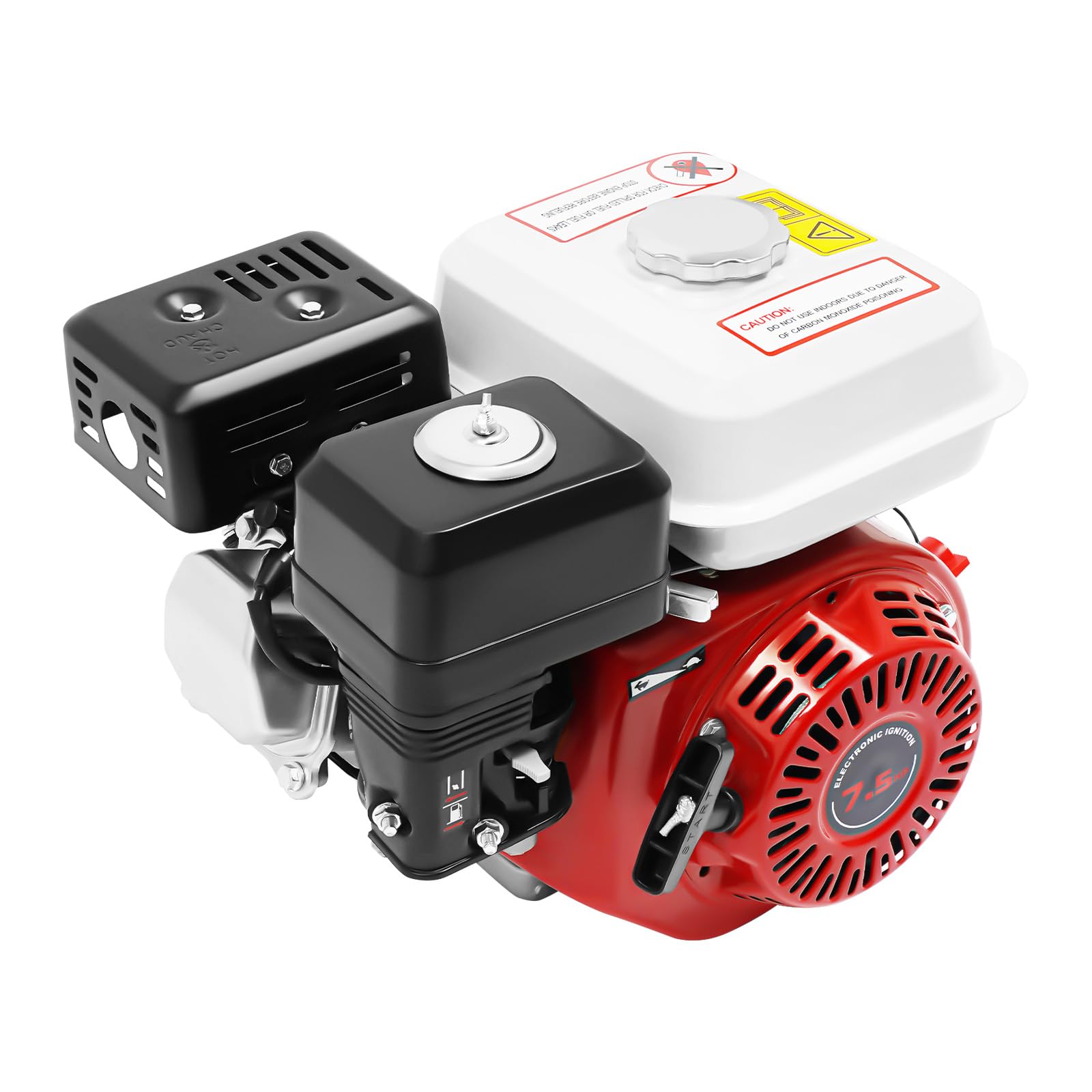 4-stroke Petrol Engine 3000w 7.5HP 3600rpm Gasoline Engine Forced Air-cooled Pull Start Replacement 212cc Gasoline For Compressors Trenchers Generators High-pressure Washers
