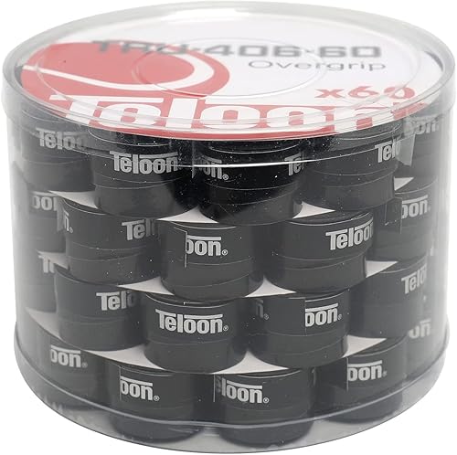 Teloon Cinta de agarre para raquetas de tenis Overgrip (paquete de 6 o 12) bandas elásticas antideslizantes para absorber el sudor
