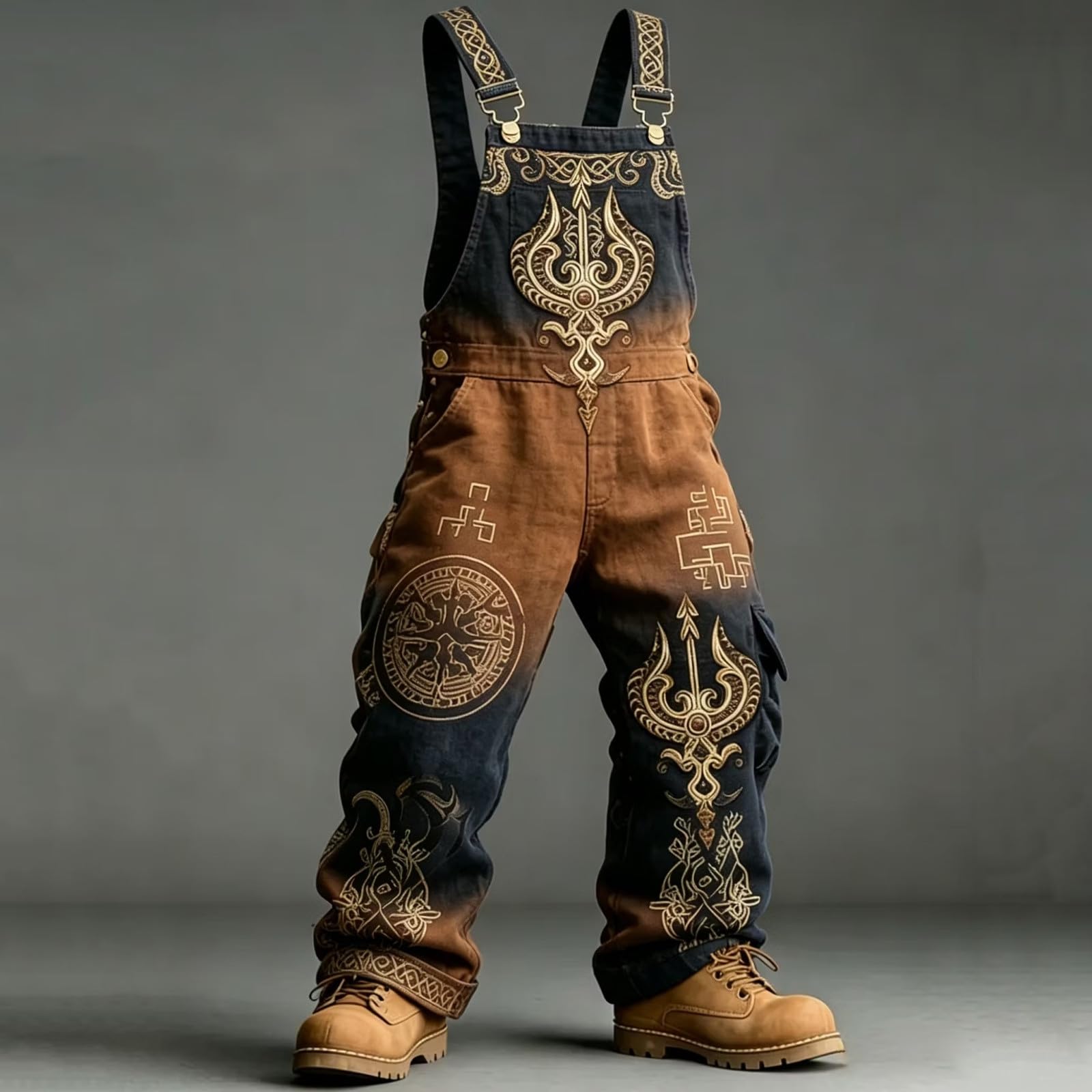 Pantalones de trabajo para hombre, vikingos, pantalones de tiempo libre, piratas, pantalones de piel para traje regional, estilo vintage, clásicos, para Oktoberfest, con tirantes ajustables