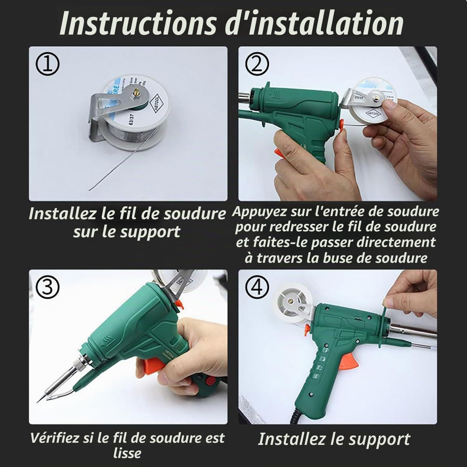 Ayyecoeeye Ensemble de 5 pièces de soudeur polyvalent Ayyecoeeye Pistolet de soudage laser industriel chauffant à l'intérieur, pistolet à souder multifonction pour bricolage industriel domestique