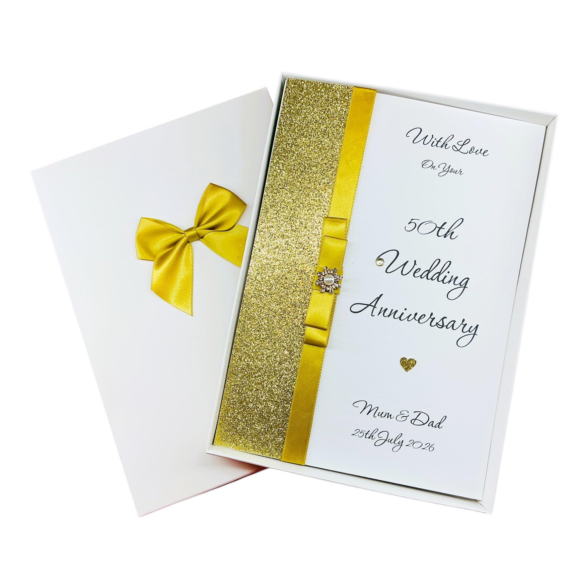 Mum & Dad 50th Wedding Anniversary Card Golden 50 Years - LB 50 โ image 1