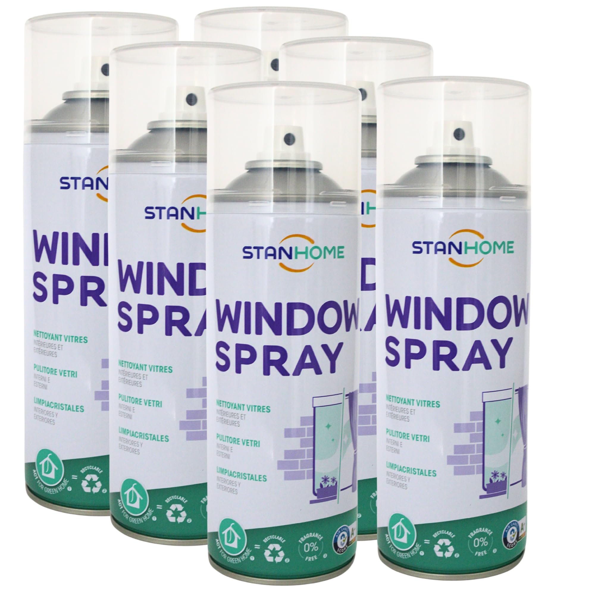 Stanhome limpiacristales Windows Spray - Multiusos para Ventanas, Espejos, Mamparas, Vidrio, Lunas - Elimina grasa y suciedad sin dejar marcas - Nuevo Formato, Fórmula Mejorada (400ml) (6)