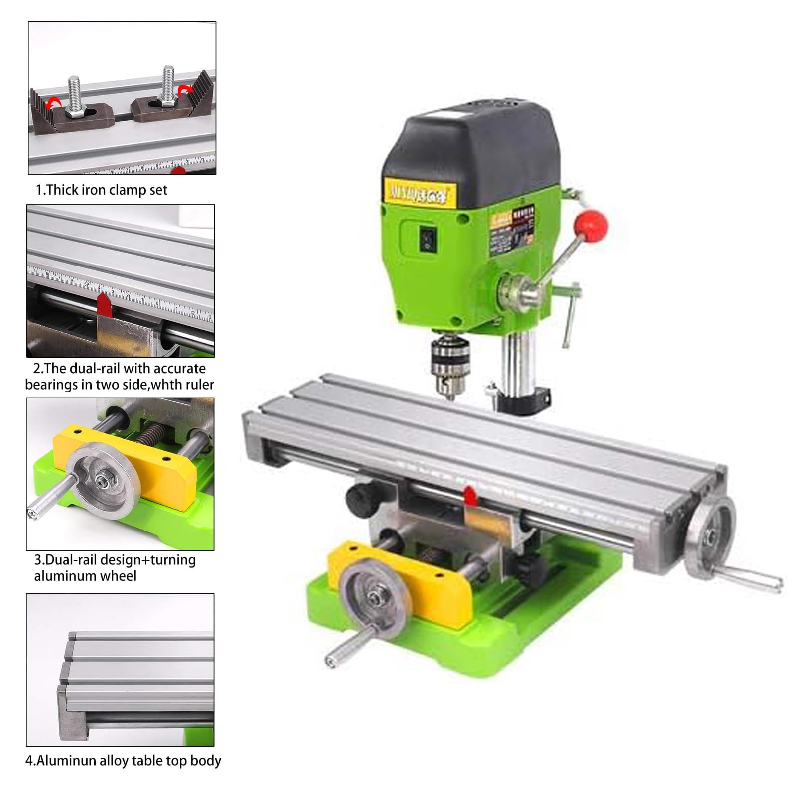 Table de travail multifonctionnelle de fraisage, table coulissante de perçage X-Y Adjustme 6350