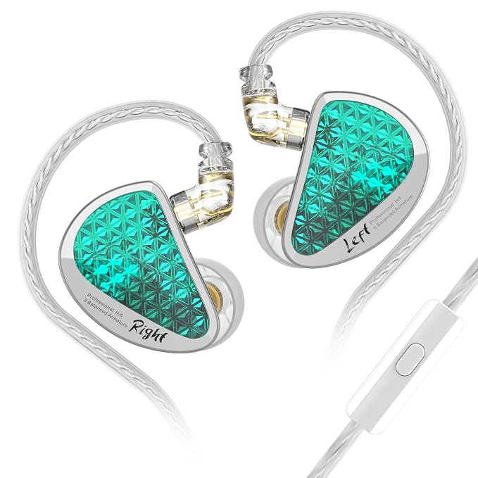 Linsoul KZ AS16 Pro 16BA Balanced Armature Drivers HiFi Bass Wired Earbuds