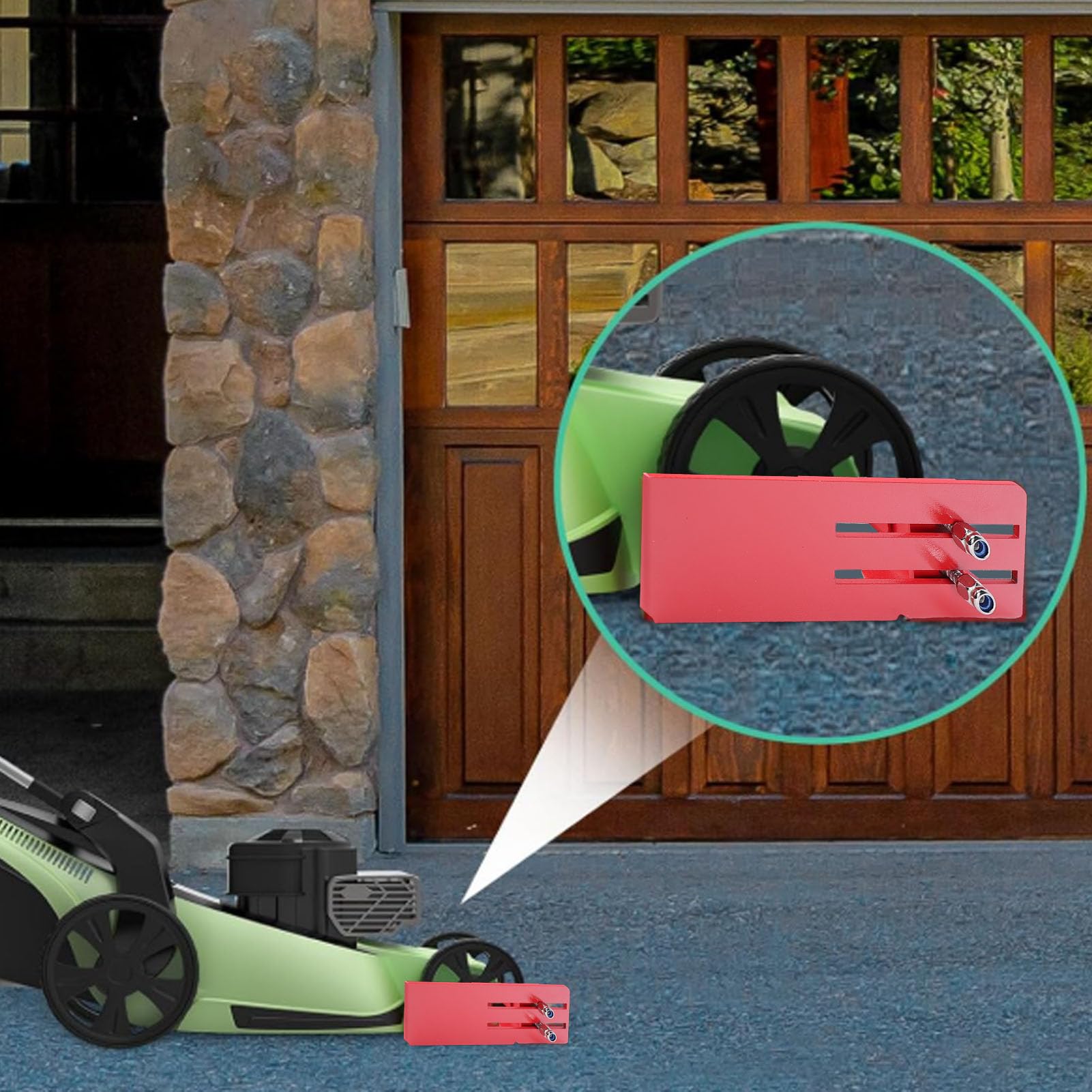 Cerradura para Maletero de cortacésped Soporte para neumáticos para Maletero de cortacésped de Hierro de Acero Inoxidable para Segadoras Comerciales de Empuje