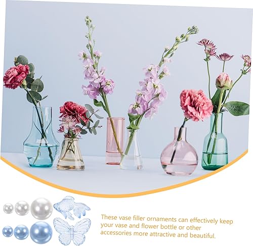 Miniatura 2 de WOFASHPURET 88 piezas de suministros de boda de Navidad, perlas de imitación de perlas artificiales para decorar jarrones, relleno de velas,