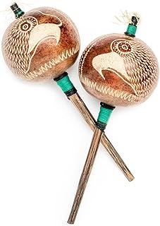 Peruvian Amazon Gourd Rattle - Eagle/Condor Small (Lemon/Lime Size)