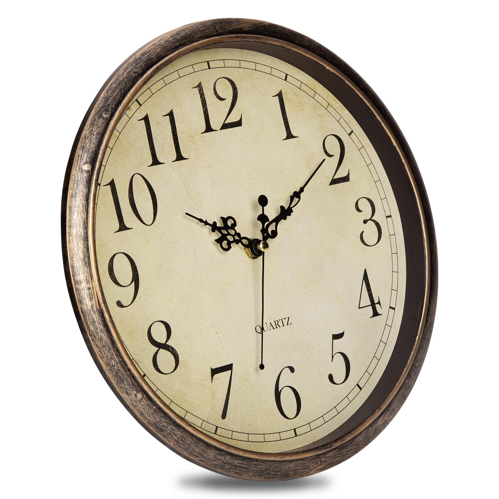 ACCSHINE Orologio da parete, silenzioso, vintage, 30 cm, con, al quarzo, a batteria, facile da leggere, per camere, casa, cucina, camera da letto, ufficio, scuola