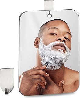 canhard Shower Mirror Fogless, Mirrors for The Shower(Medium 6x8 inch) Small Wall Mirror for Camping; Unbreakable Travel Shaving Mirrors for Shower, Outdoor Plastic Miroir for Shave,Handheld Miroir