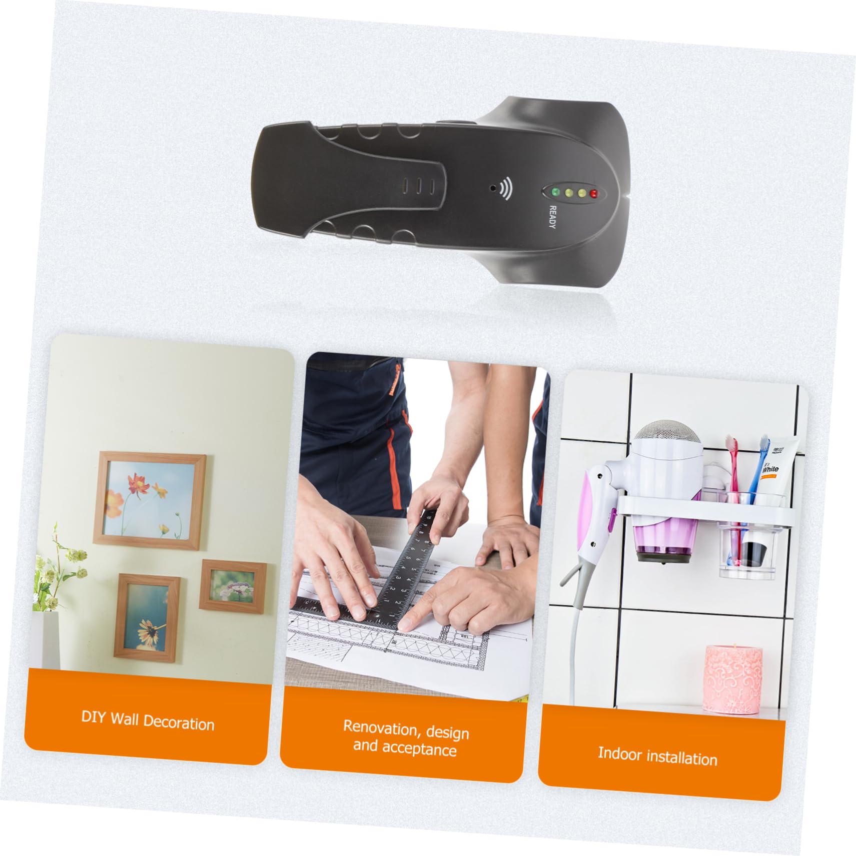 UKCOCO 2pièces Détecteur De Métaux Mural Scanner Électronique Pour Plafonds Et Sols Détection De Et Jusqu Affichage Led Et Alarme Sonore Design Ergonomique Compact Et