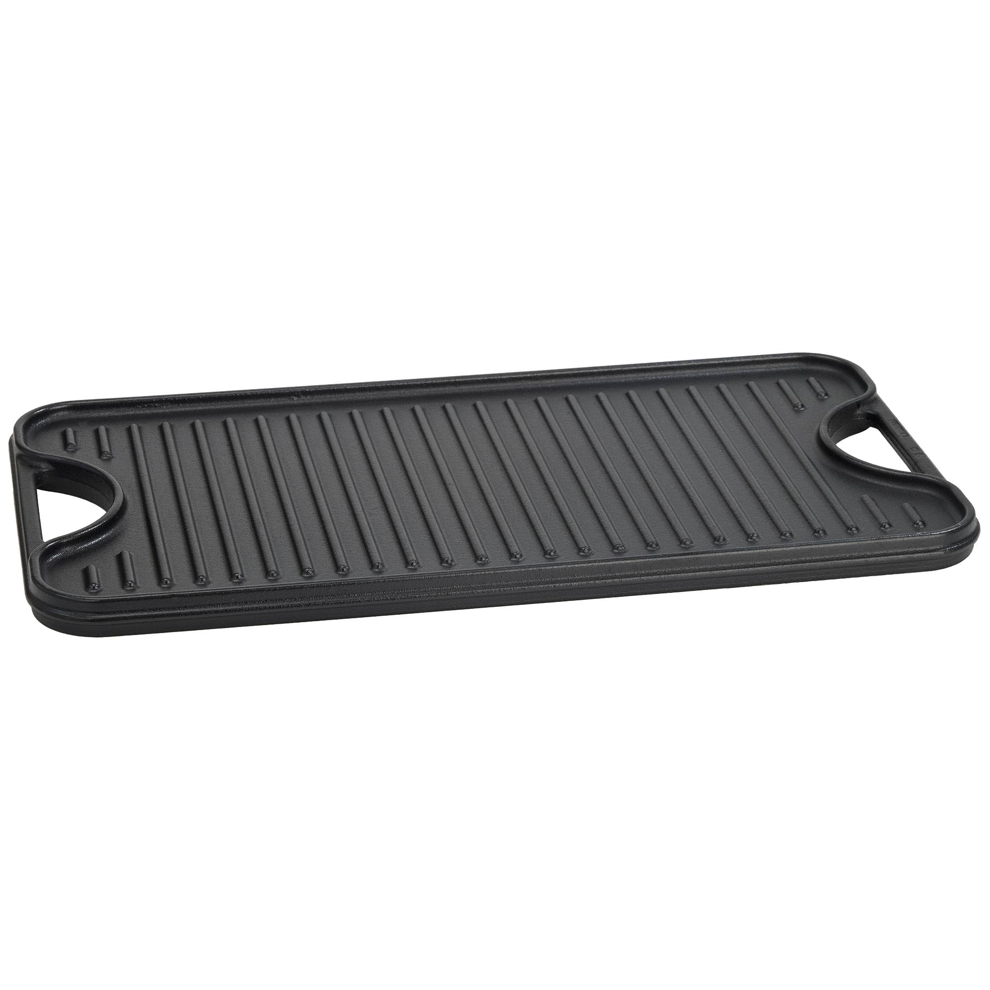 VICTORIA Bistecchiera Ghisa Smaltata, Piastra per Grigliare Reversibile 47 X 25 cm per Fuoco, Barbecue, Forno, Vetroceramica, Gas, Priva di Sostanze Tossiche e senza PTFE