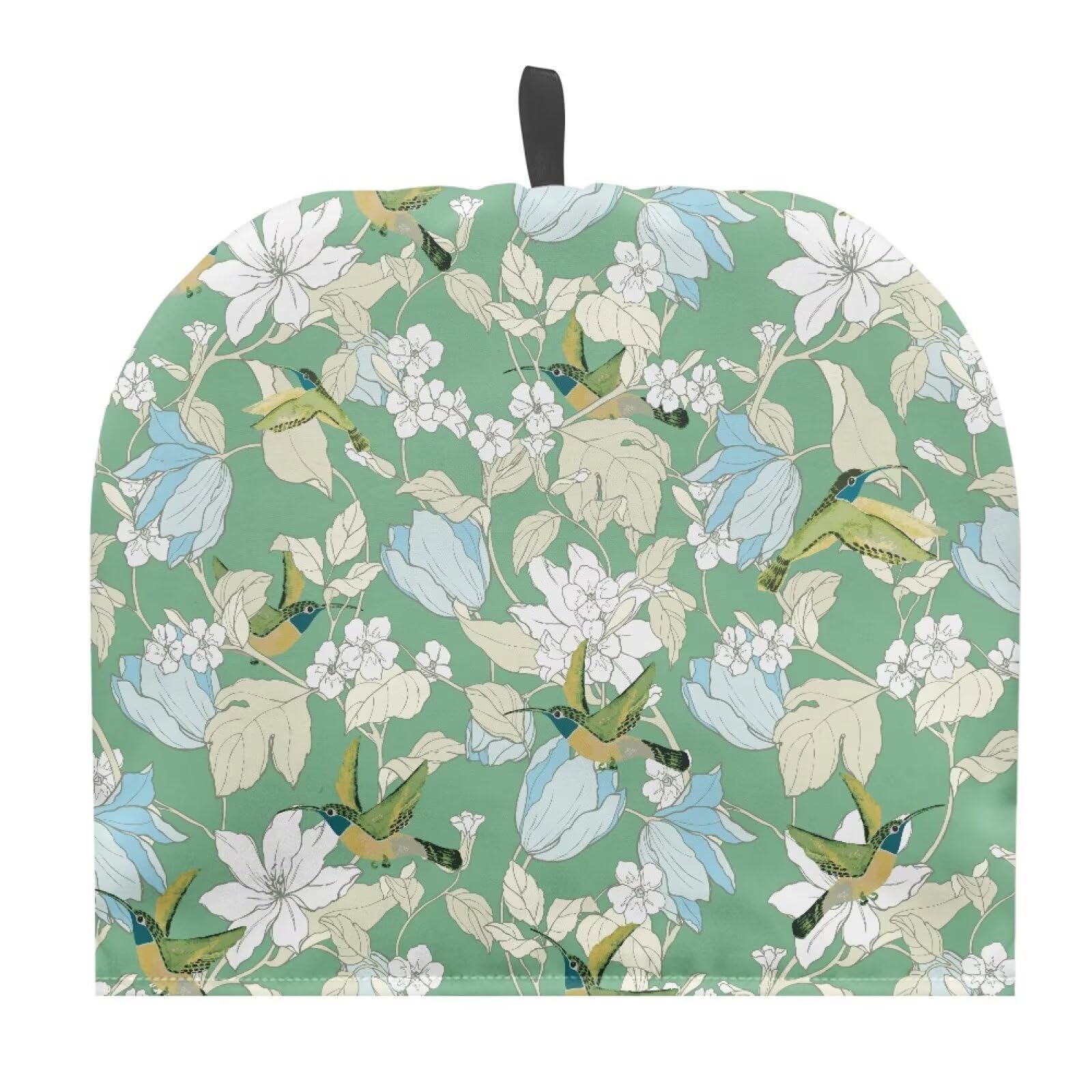 Buxolandt Large Tea Cosy for Teapot-Creative Kitchen Accessories Tea Pot Dust Cover Hummingbird and Flower Print Waterproof Wear-Resistant With Drawstring for Hotel Restaurant