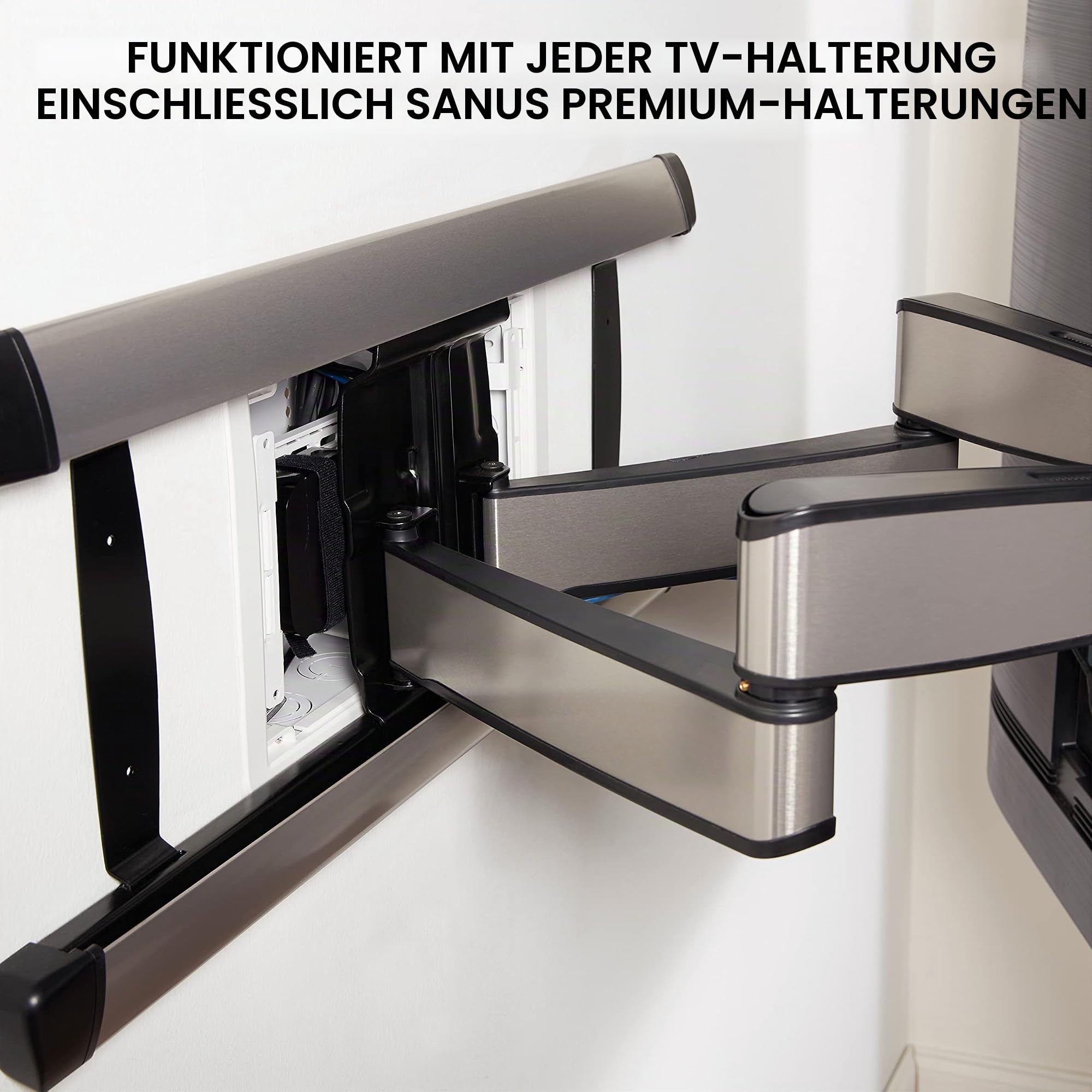 Legrand - OnQ Cable Management, strukturiertes Mediengehäuse, Wandeinbaugehäuse, TV-Heimkino-Box, versenkte Aufbewahrungsbox, vielseitig einsetzbar, 9 Zoll, Weiß (ENP0900-NA)
