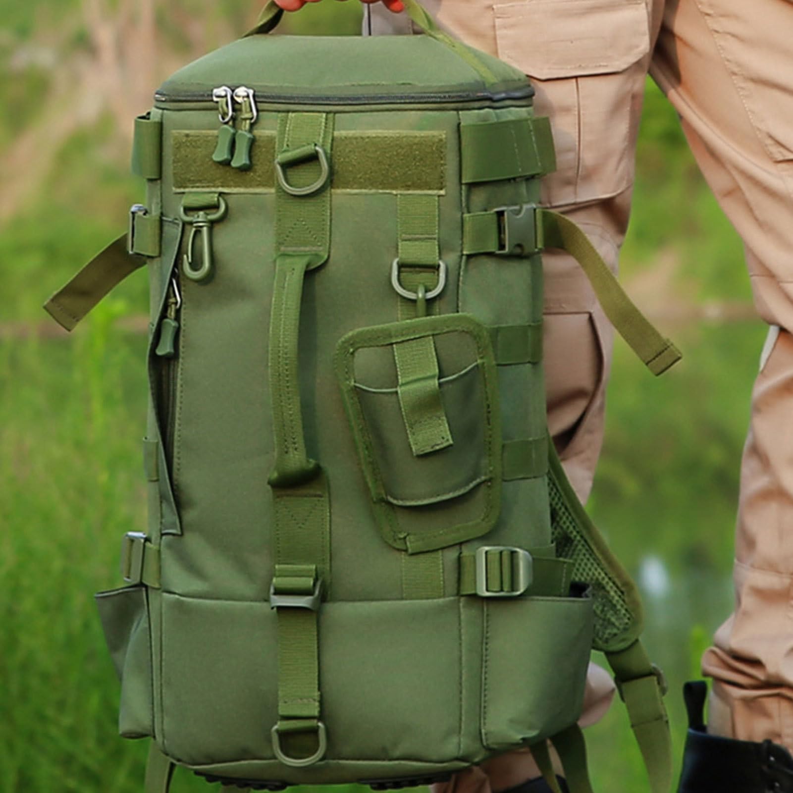 Fishing Tackle Backpack Angelzubehör Rucksack Mit Rutenhalter | Wasserdichter Survival Rucksack Mit Köderbox Für Kajaktouren Motorradreisen Jagdausflüge Camping Und Strandpicknicks