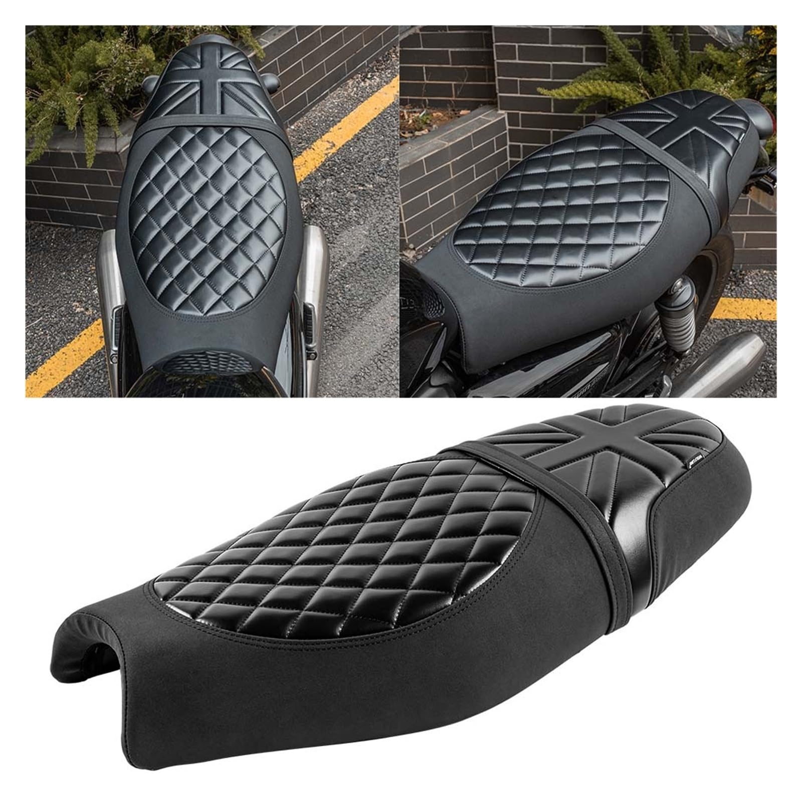 Accesorios para Motocicleta, Cojín para Asiento Delantero Y Trasero De Una Pieza, para Sillín para Street Twin Speed ​​Twin 900 2016-2024 Asientos Motocicleta Pasajero