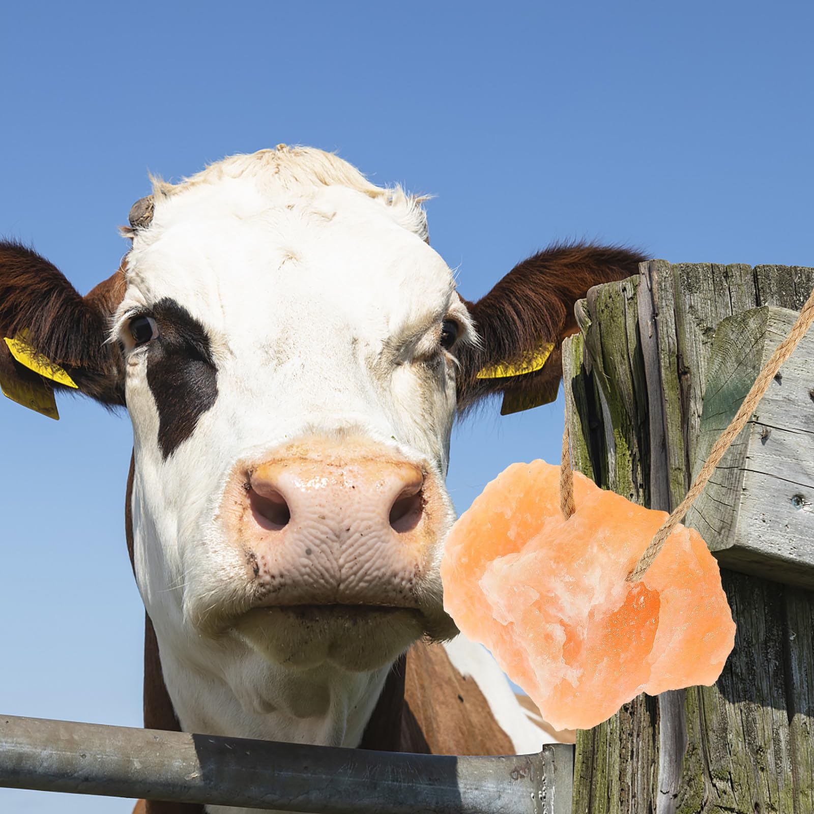 ibasenice Mattone di Sale per Bestiame Lavorazione Fine e Struttura Resistente, Blocco da Leccare per Allevamenti di Erbivori e Animali da Fattoria