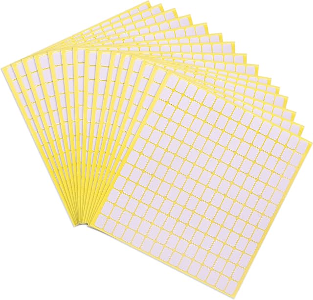 2700 Pcs 13 X 8mm Matte White Label Sticker, Small Sticky Labels to Write On Price Tags Stickers Small Sticky Labels for Jars Diamond Art Boxes File Folders Envelopes