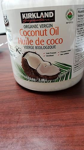 Miniatura 7 de Kirkland Signature Aceite de coco virgen orgánico sin refinar prensado en frío 84 onzas paquete de 2