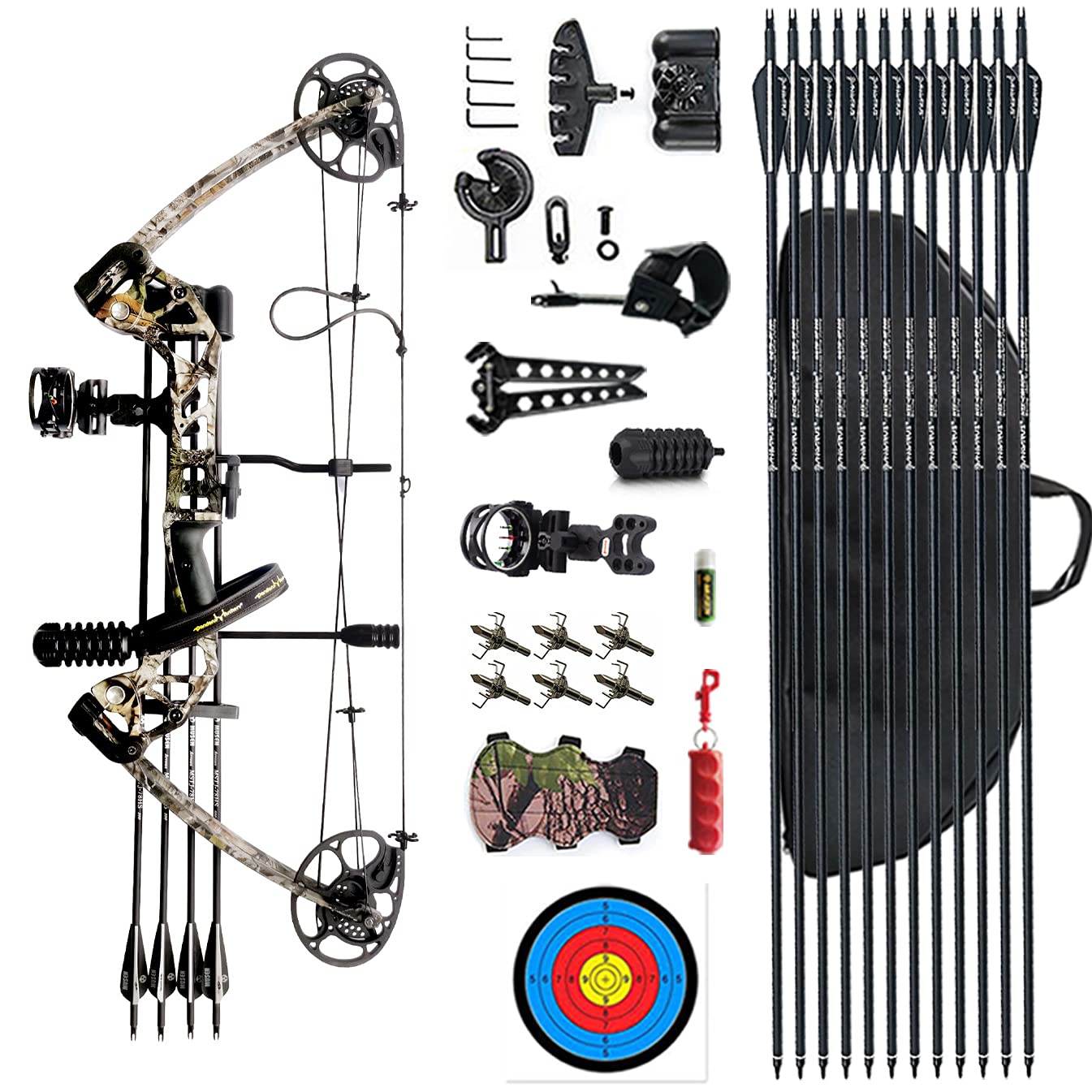 Compound Bow Set Hunting Target Bow Kit | Fully Adjustable