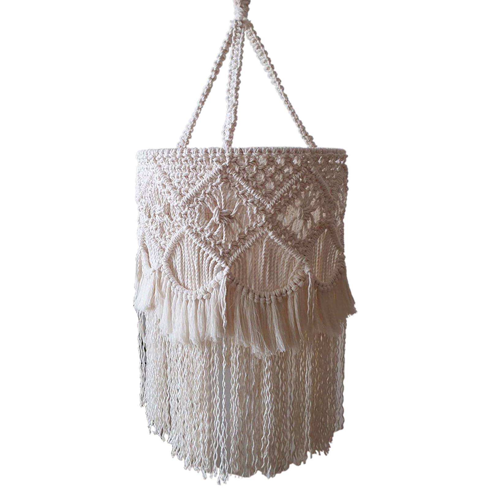 Msioytog D Stylish Cotton Rope Lampshade Pendant Natural Beauty Lights Shade Ecor Perfect For Home Ecor Enthusiasts Adds An Sophistication To Your Home