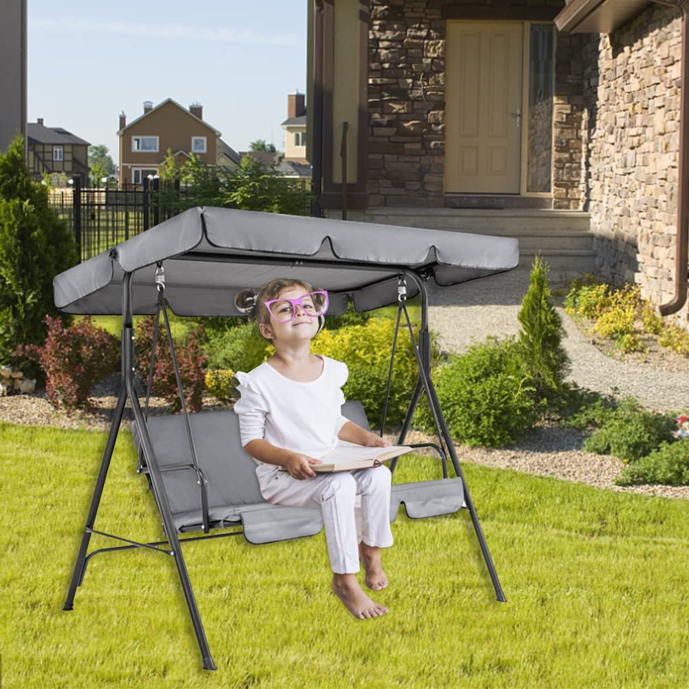 Cuscino Per Dondolo Da Esterno 3 Posti - Coprisedile Impermeabile Beige - Per Giardino E Terrazzo - Foto 10