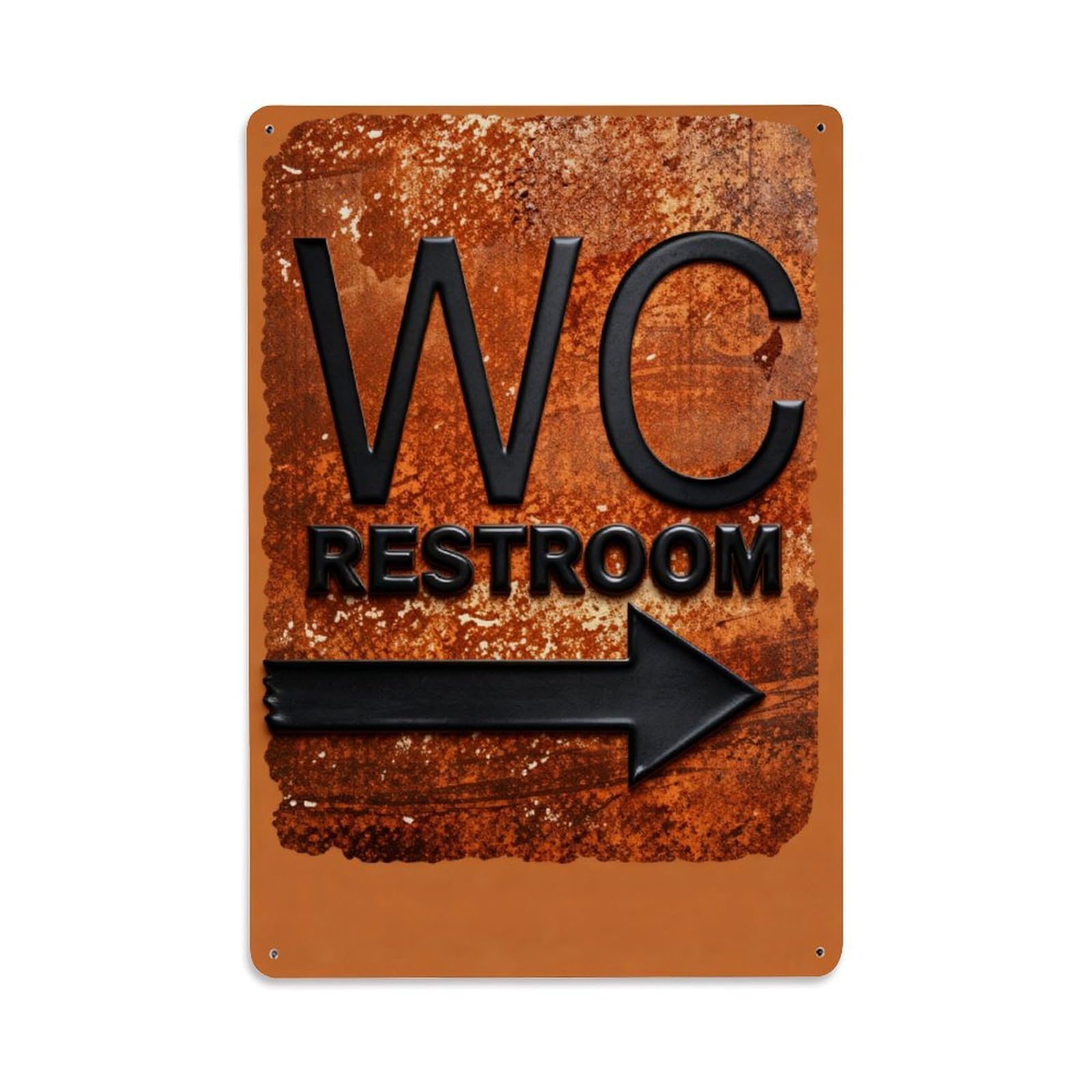 Rusty Metal Sign With Arrow Vintage Metal Tin Sign Retro Wall Decor, Bar Garage Cafe Kitchen Home Wall Art Poster Decoration 8x12inches