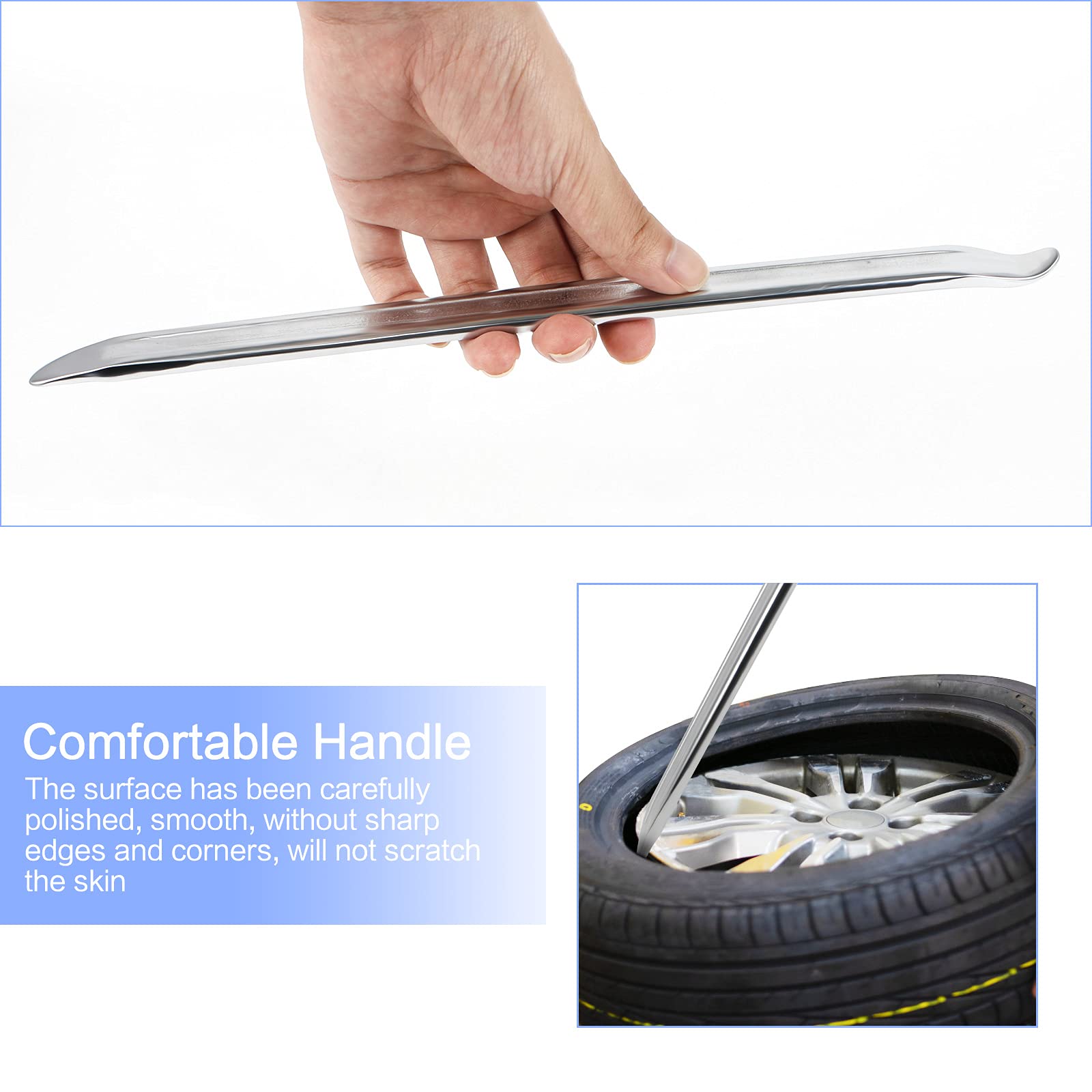 2 Leve Smontagomme Haisheng - Acciaio Cromo Vanadio Per Auto, Moto, Bici E Monopattini - Foto 4