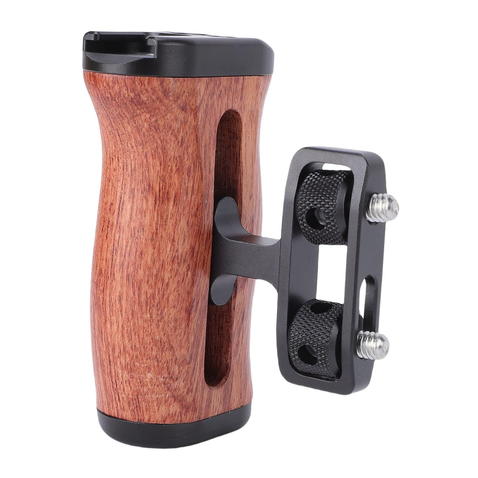 Uniwersalny Drewniany Uchwyt Boczny Aparatu, Uchwyt Platformy z klatką Aparatu z śrubami 1/4 ", Gwintami 1/4", Zimnym Buty