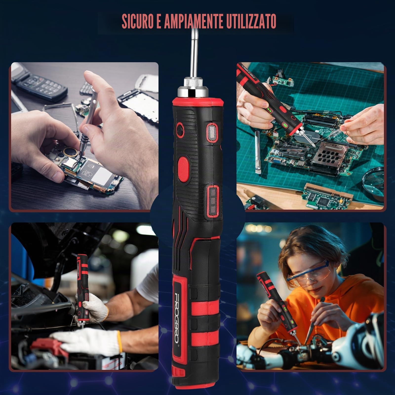 Set saldatore a batteria senza fili, LED, 11 W, 1800 mAh, riscaldamento rapido, stagno di saldatura, punte, ideale per principianti e professionisti