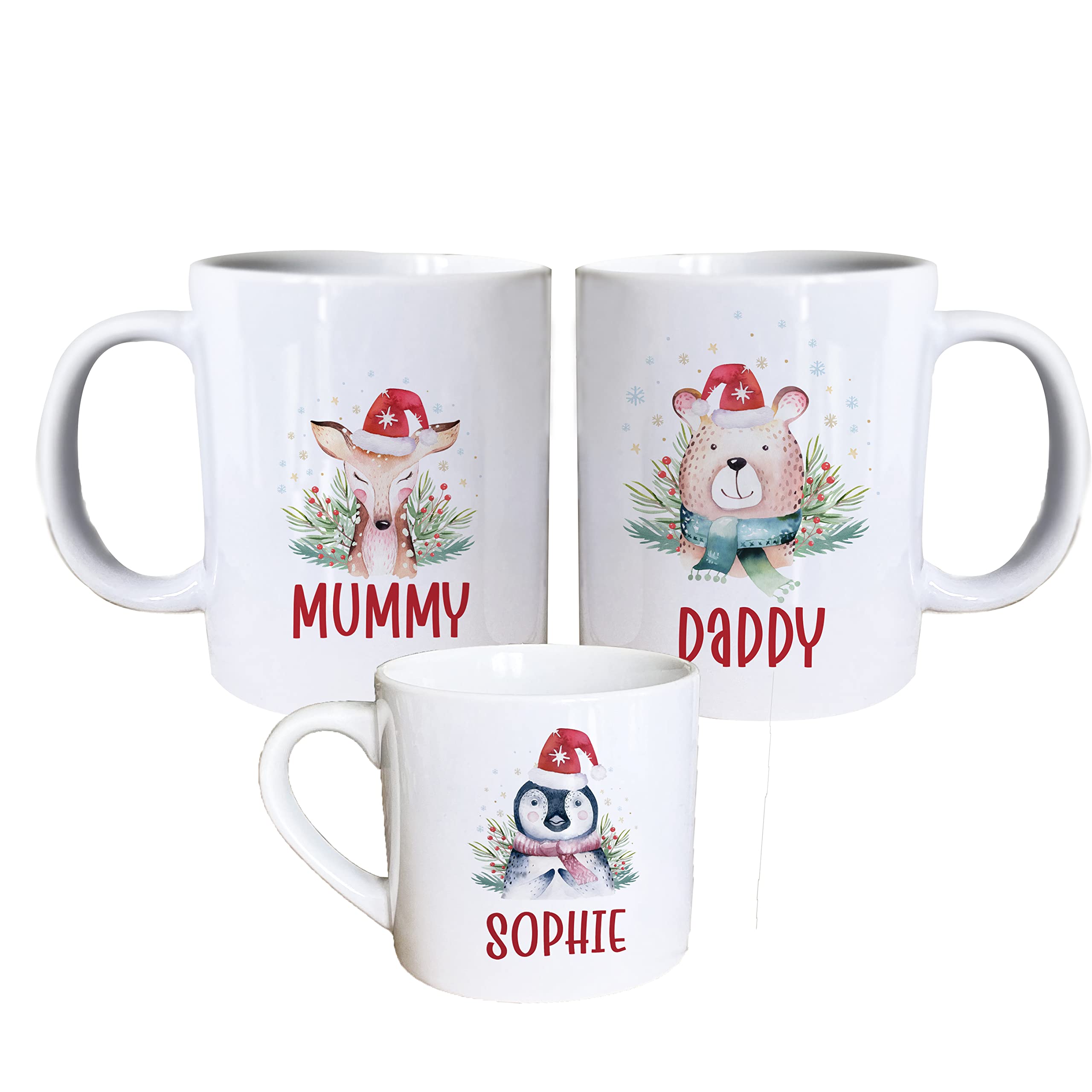 Personalised Christmas Family Matching Mug | Christmas Gift for Mum Dad Son Daughter | Daddy Mummy Grandma Grandad and Kids | Children Mug