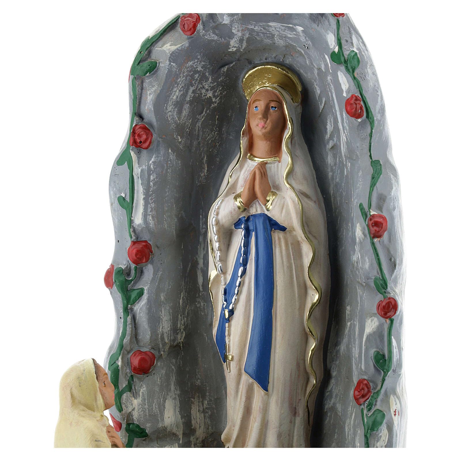 Grotta Artigianale In Granito Con Madonna Di Lourdes - 23x15 Cm, Handmade In Italy, Per Esterni - Foto 5