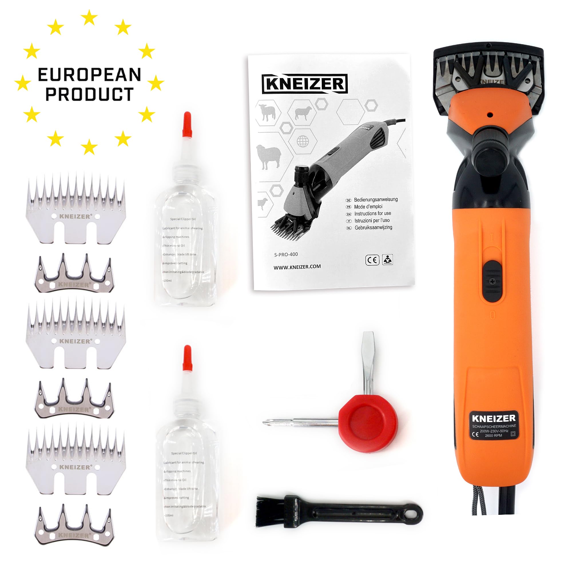KNEIZER Tondeuse Électrique pour Moutons Kit Complet Lames Remplaçables Moteur Puissant
