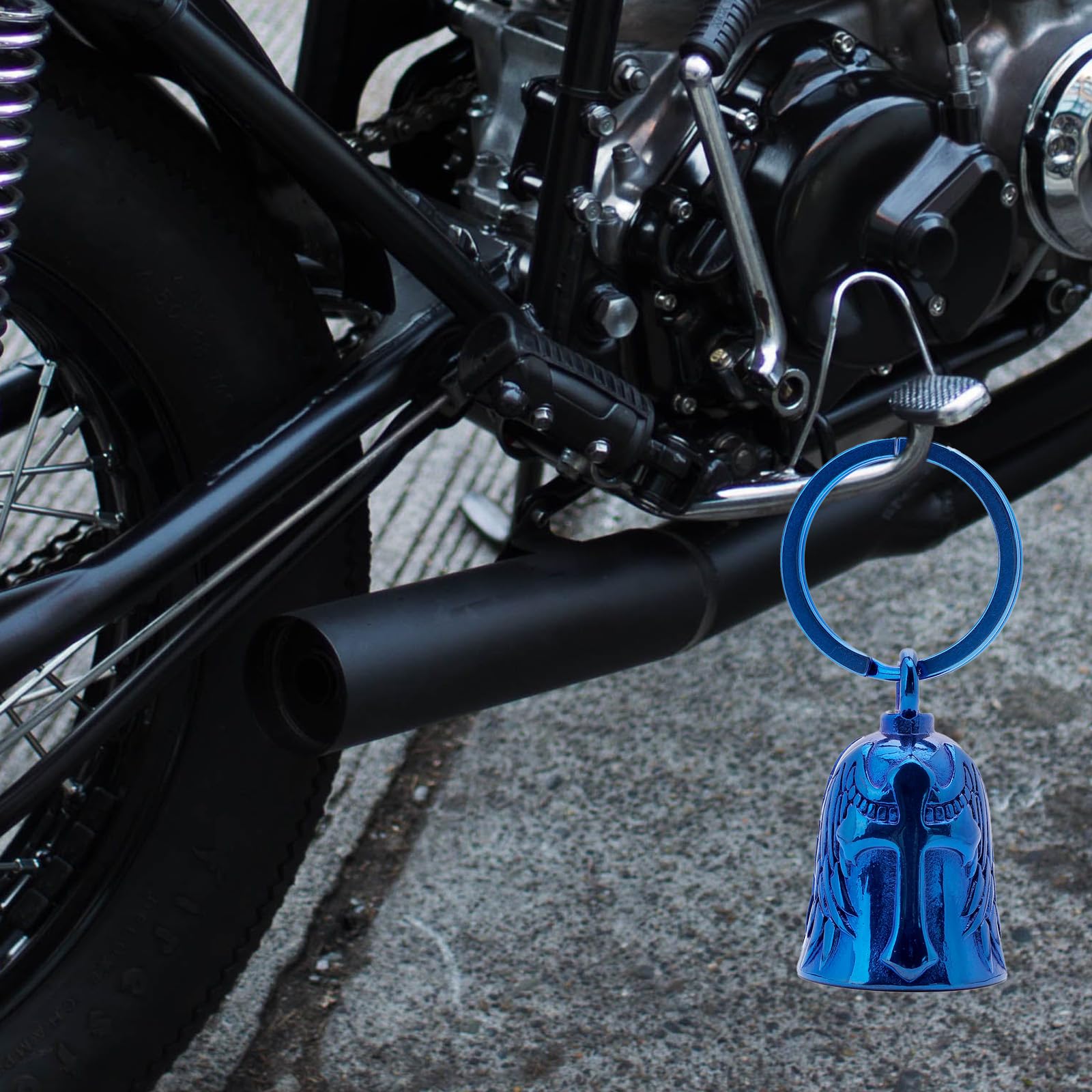 Sonnette de moto – Sonnette de vélo pour homme, en acier inoxydable, peut apporter chance et paix aux accessoires de moto