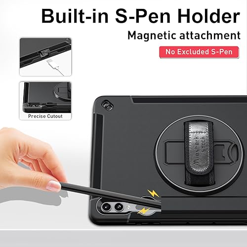 Vista 169 de Funda para Galaxy Tab S10 Ultra/S9 Ultra/S8 Ultra 14.6 INCH: Funda protectora de TPU para Samsung Tablet S9 Ultra/S8 Ultra 14.6" con soporte - Asa