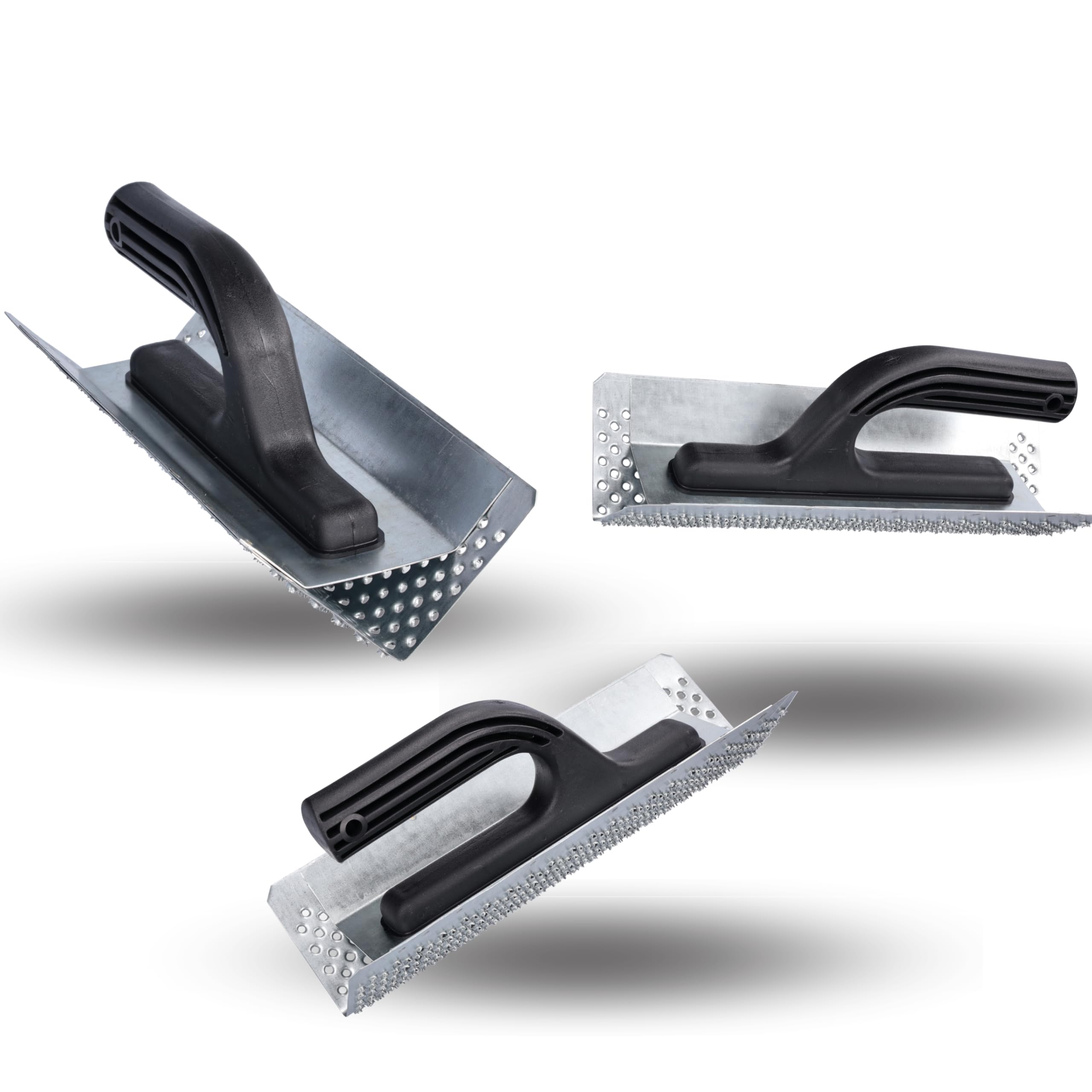ToolSpace 1x Lima Cuadrada de Poliestireno Tabla de Lijado Lijadora 260 mm Tabla de Lima Lima de Poliestireno Raspador de Poliestireno Tabla de Rallado Plástico Galvanizado Chapa de Acero Nivelación