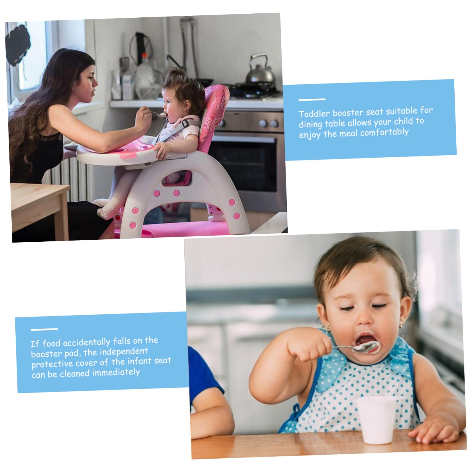 Cojín Elevador para Silla Infantil Extraíble 1 Pieza Blanco